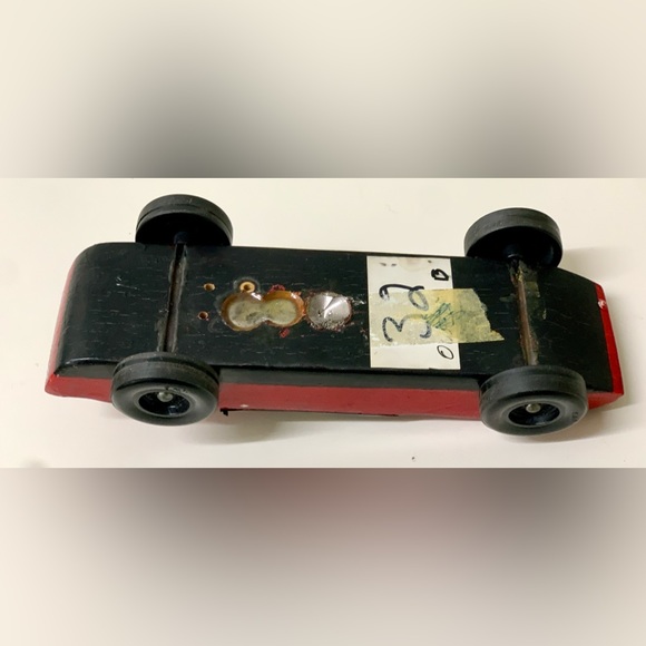 1980s Vintage Hand Crafted Homemade Pinewood Derby Race Car - Picture 15 of 15